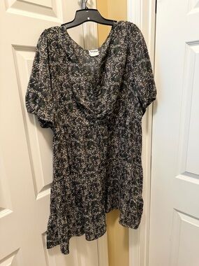 ARULA Black Floral Mini Dress Size C